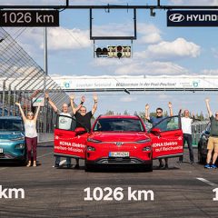 Hyundai Kona eléctrico supera los 1.000 km de autonomía y establece nuevo récord